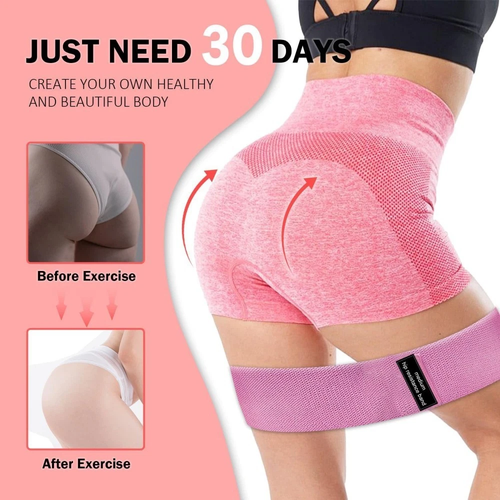 3 Resistance Bands Stretch Exercise Workout Bands for Booty Legs Elastic Pilates - Picture 13 of 15
