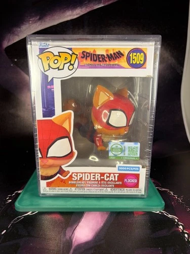 Funko Pop Spider-cat FLOCKED 1509 Spider-man Spider-verse LE 5000 PCS