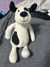 HARD TO FIND RARE Jellycat  My First Puppy  Black  Cream Dog 8  Plush Toy