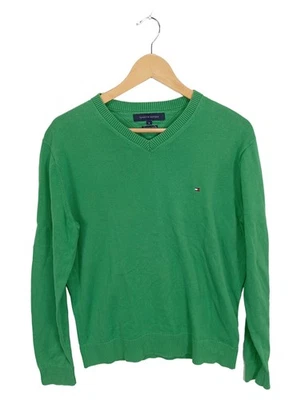 Tommy Hilfiger Pull Homme Vert Col V Coton Premium (EU 50, INT M) - Photo 1/3