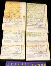 RARE Vintage 1960s Sectional Aeronautical Flight Charts Aviation Lot of 6 Maps