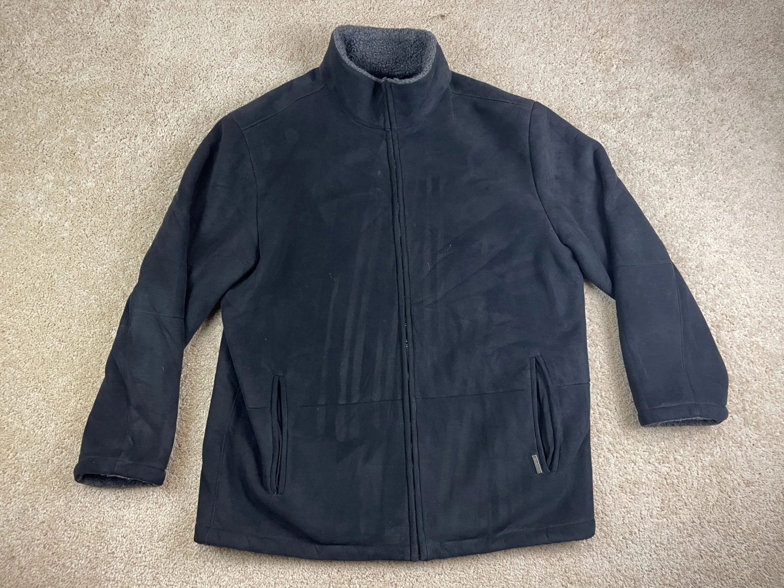 Vintage Weatherproof Parka Jacket Mens XL Collared Full Zip Pockets Black
