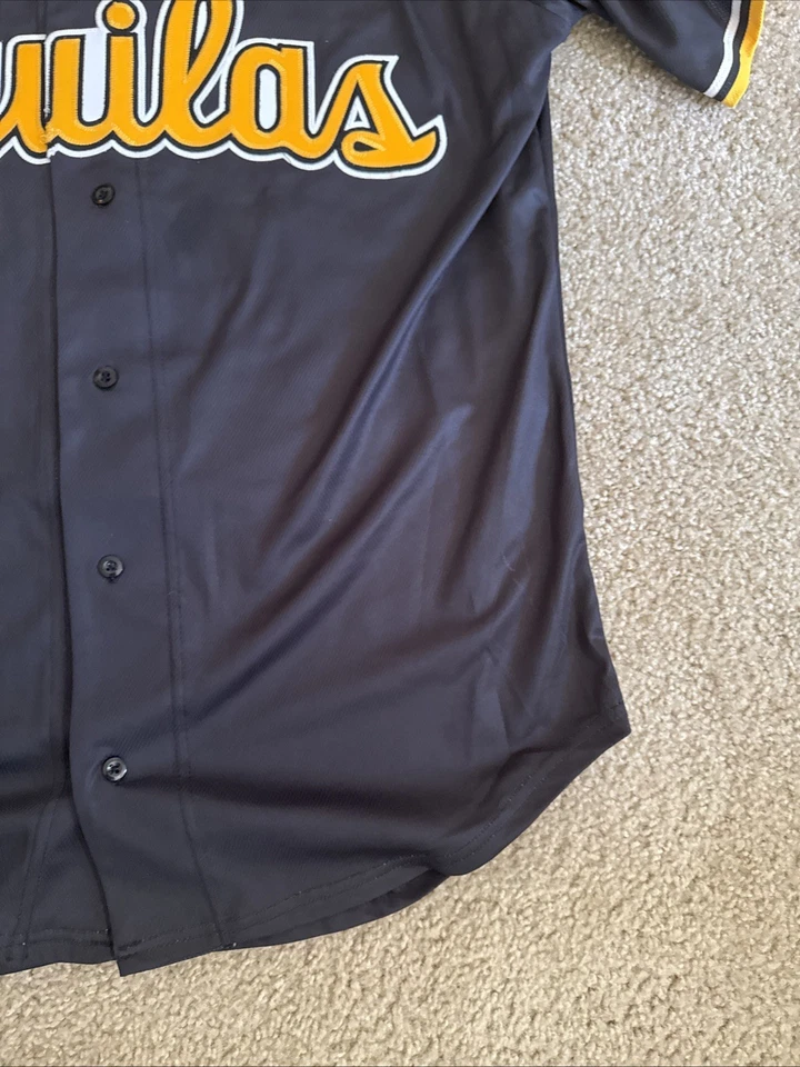 Camiseta de béisbol Wilson para hombre grande negra Águilas Cibaeñas República Dominicana Foto 3 de 4