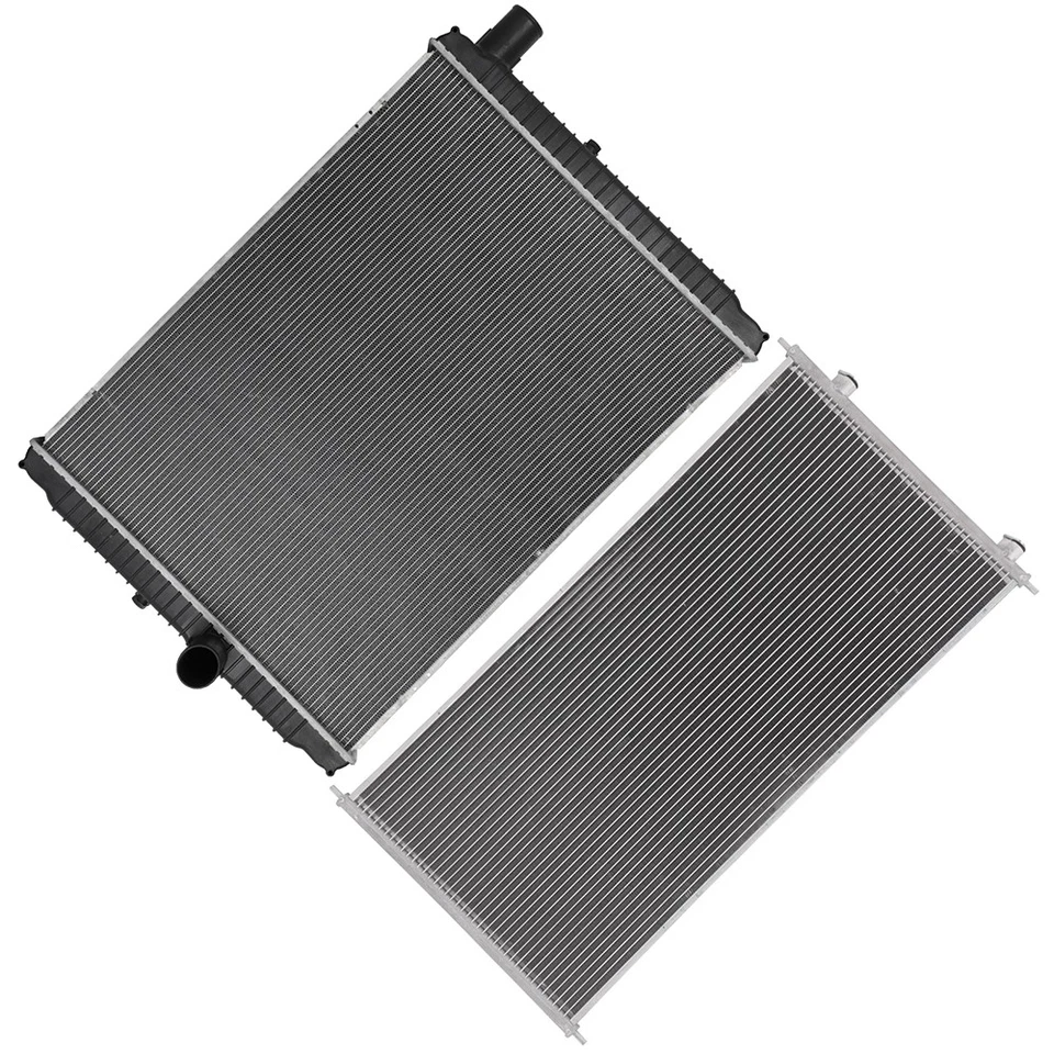 Front Radiator & A/C Condenser For 2004 International Harvester 9900ix Aluminum Foto 2 de 4
