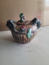 Vintage Weller Warwick Flower Frog Vase With Lid  