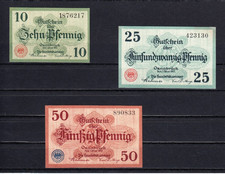 Osnabr&uuml;ck/ Handelskammer, 3 verschiedene Notgeldscheine zus. im Set