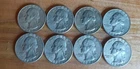 8 VINTAGE 90% SILVER WASHINGTON QUARTERS BULK LOT (1964 NMM)                1326