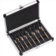 8 PCS HSS Cobalt Silver and Deming Drill Bits Set Large Size 9/16 inch to 1 inch