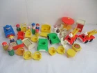 Large Lot Vtg Fisher Price Little People & Accessories-Vehicles/Furniture