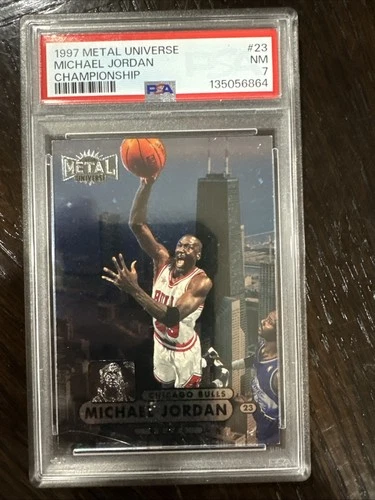 1997-98 Metal Universe Championship Preview - Michael Jordan #23 PSA 7