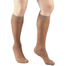 Sheer Compression Stockings, 8-15 Mmhg, Women'S Knee High Length, 20 Denier, Be