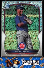 Angel Cepeda 1st 2023 Bowman Chrome Prospects Shimmer Refractor #BCP-205 Cubs