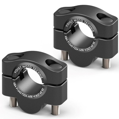 Voigt MT Lenkererhöhung Riser 22mm für 28mm Lenker schwarz eloxiert mit ABE