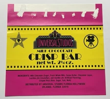 1990’s Universal Studios Chocolate Crisp Candy Bar Wrapper