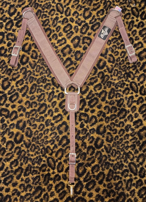 NEW W/O/T PROFESSIONALS CHOICE BROWN NEOPRENE WESTERN BREAST COLLAR HORSE SIZE