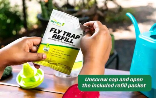 ((8)) Rescue Reusable Non-Toxic Fly Trap & Attractant Outdoor Fly Trap Bundle 8 - Picture 7 of 12
