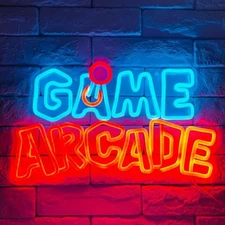 " GAME ARCADE " LED Neon Sign 18"x11" Light Man Cave Gaming Room Wall Decor
