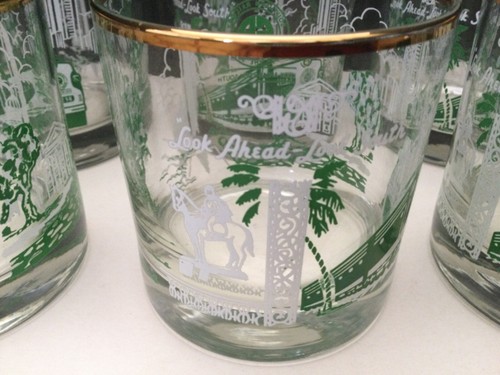 SOUTHERN RAILWAY drinking glasses high ball GORGEOUS - Set of 6 - old fashion - Picture 3 of 6