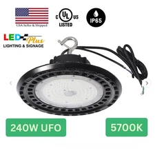 240W UFO High Bay Led Light Warehouse Fixtures Lighting 5700K, 34000L (ULC/DLC)