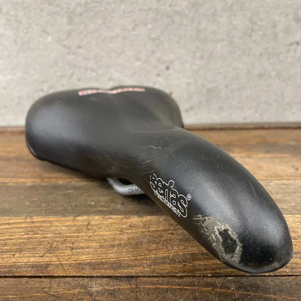 Sillín de asiento vintage Serfas Cosmos riel cromado negro MTB BMX Foto 2 de 4