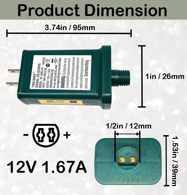 TING SHEN TS-26WL29V LED Transformer DC 29V 0.9A Power Supply for Xmas