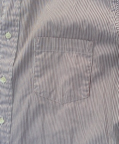 MARK ALEXANDER White/brown Striped Oxford Dress Shirt Cotton Men's Size 16-33 - Picture 3 of 7