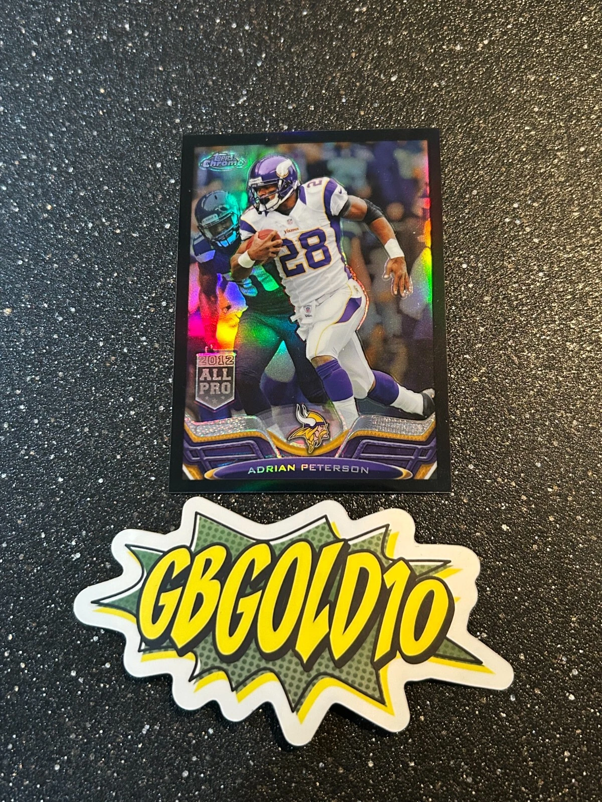 2013 Topps Chrome Football Adrian Peterson Black Refractor /299