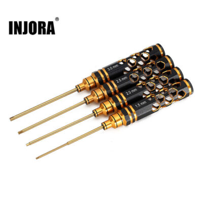 INJORA HSS 1.5/2.0/2.5/3mm Hexagon Screwdriver Repair Tool Kit for 1/10 RC Car