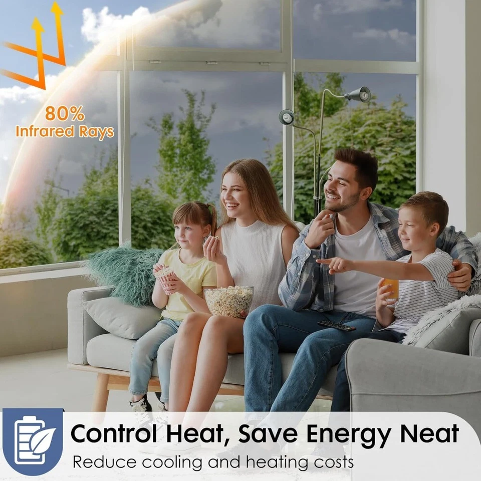 Rabbitgoo Espejo Unidireccional Ventana Película Tinte Anti UV Reflectante Vidrio Adhesivo Hogar Foto 3 de 4