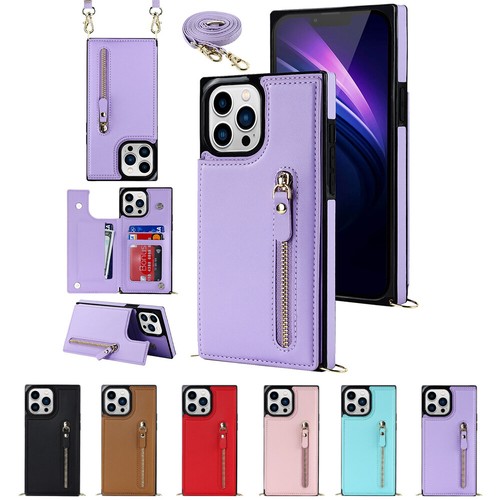 Zipper Leather Wallet Phone Case Cover For iPhone 15 Pro Max 14 13 12 11 XS XR 7 - Picture 8 of 26