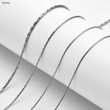 0.8/1/1.3mm Man Woman Stainless Steel Fancy Chains Necklaces Never Fade