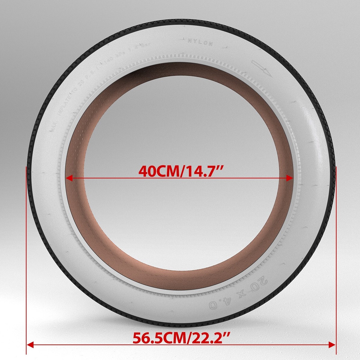 20'' X 4'' TROOPER TIRE For E-bike Super73 S1 S2 R RX Z ZX