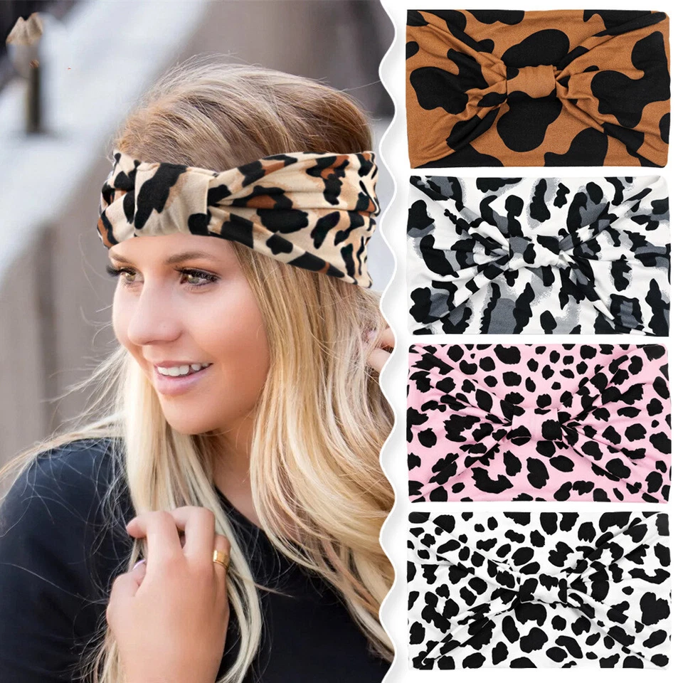 Fashion Knoted Elastic Yoga Sport Casual Headbands for Women Boho Stretch Turban - Image 2 of 4