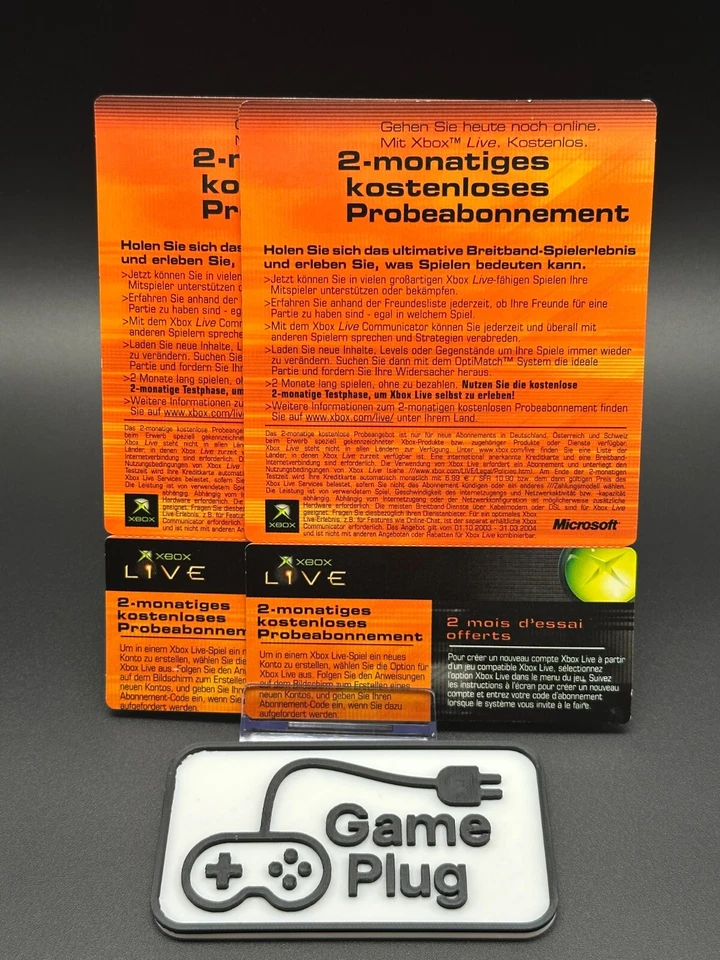 Original Xbox Live 2 Monat Probemitgliedschaft Xbox Classic 9 STÜCK - Bild 2 von 4