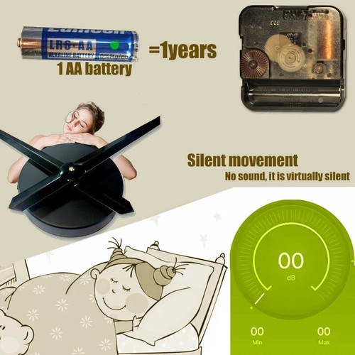 LARGE 3D Wall Clock DIY Home Creative Decoration BIG NUMBERS Multi Color 47in - Picture 5 of 9