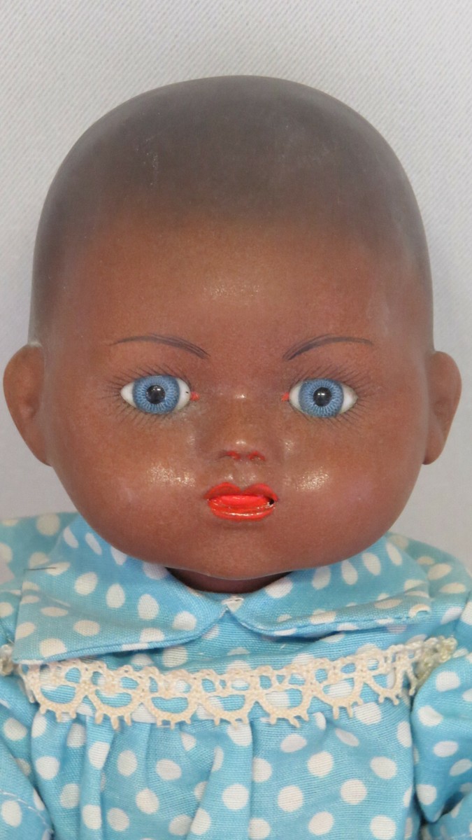 Poupée Bamboula Reproduction 26 Cm – Tête Biscuit Porcelaine, Corps Papier Mâché, France
