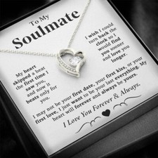 To My Soulmate Necklace, Valentine Gifts For Her, Gift For Girlfriend Wife