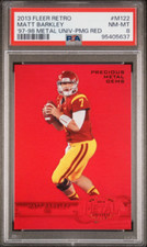 Matt Barkley 2013 Fleer Retro Metal Univers Precious Metal Gem PMG Red/100 PSA 8