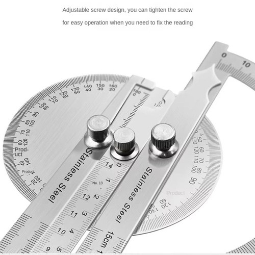 Angle Ruler 180 Degree Protractor Adjustable Protractor Drafting Supplies - Picture 8 of 15