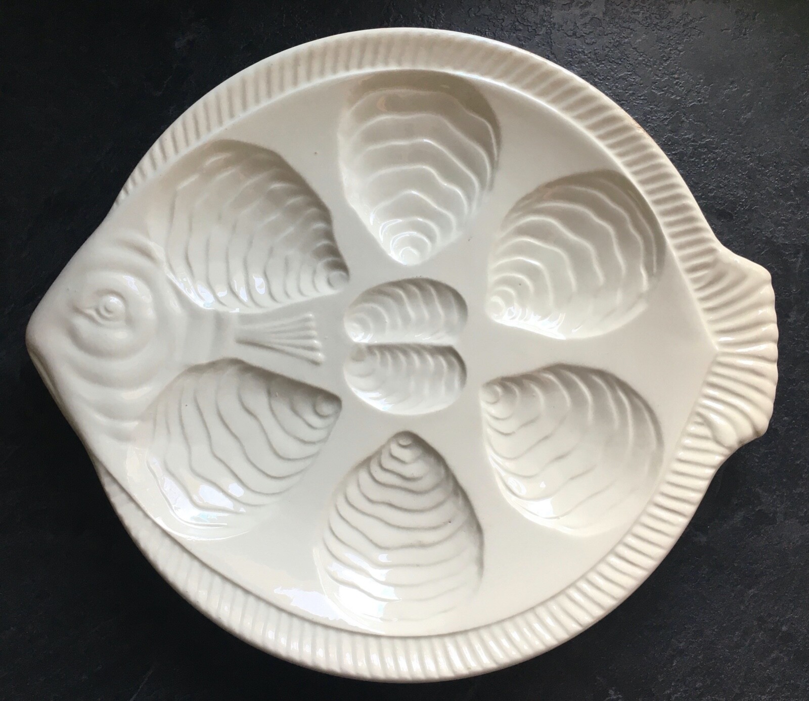 Vintage Boch Majolica Oyster Plate eBay