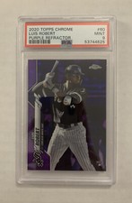 2020 Topps Chrome Purple Refractor #60 Luis Robert PSA 9 RC Rookie Card 168/299