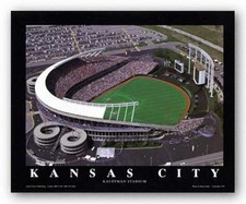 Kauffman Stadium Kansas City Royals Brad Geller Art Print 17x24 Teleky