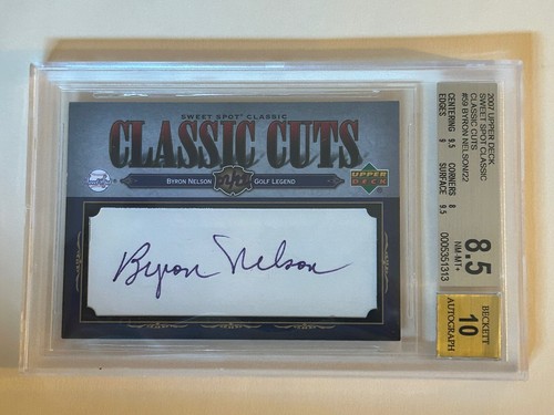 BGS 8.5 2007 UD Sweet Spot Byron Nelson Cut Auto HOF Golf Autograph 10 - 第 1/5 張圖片