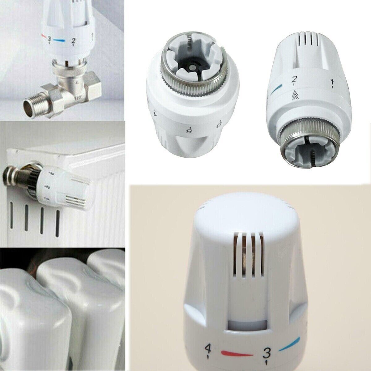 3x Thermostat Head TRV Radiator Thermostatic Heater Control Head