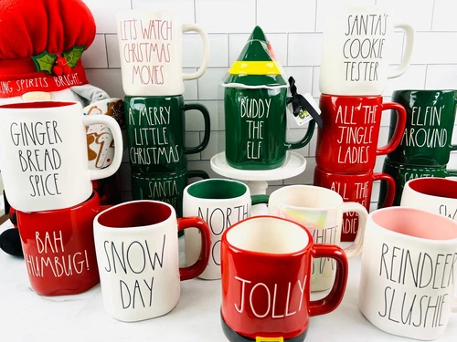 YOU CHOOSE New Rae Dunn Christmas Mugs Collection Santa Buddy Red Cocoa Elf