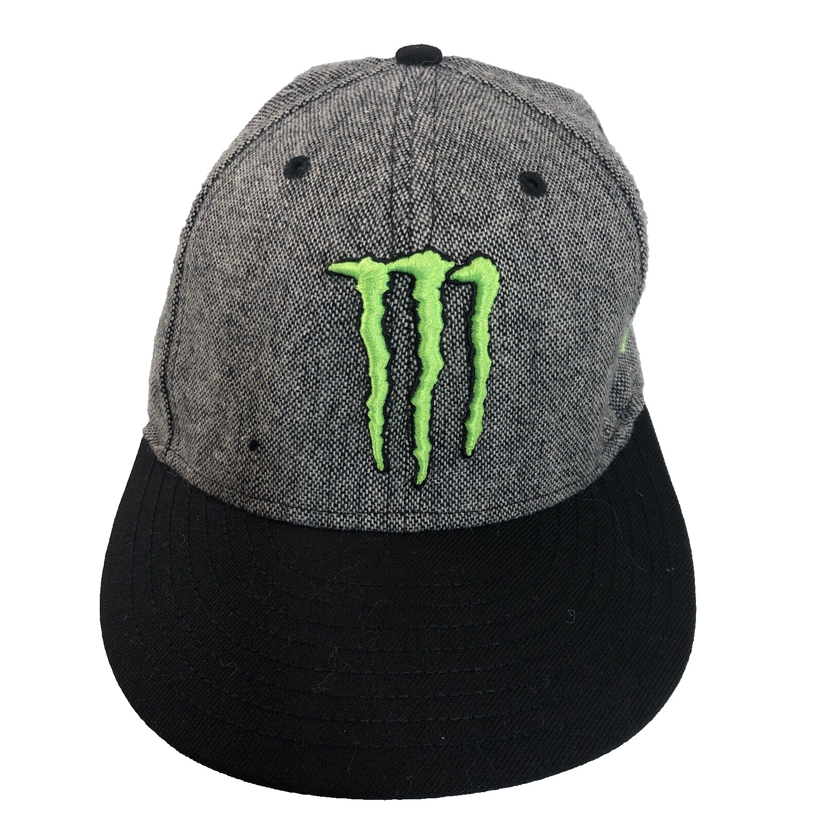 Monster Energy Black Tweed New Era Hat 1/8 Fitted Hat 59Fifty