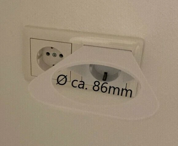 Passend GIRA Merten Fönhalter Wandhalterung Fön Steckdose ohne Bohren Wandhalter - Bild 3 von 4