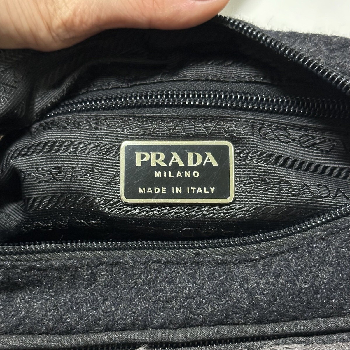 PRADA Fall Winter 1999 Lamb Fur and Wool Shoulder Bag | eBay PRADA Fall Winter 1999 Lamb Fur and Wool Shoulder Bag | eBay