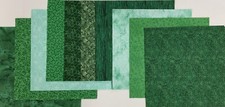 Classic Green Layer Cake 40 -10" Squares Quilting Sewing Fabric