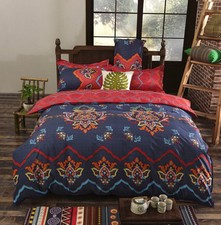 Bohemian Duvet Quilt Doona Cover  Pillowcase Cotton Bedding Set Twin Queen King